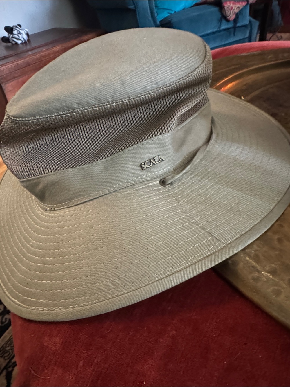 Scala Olive Green Mesh Safari Hat